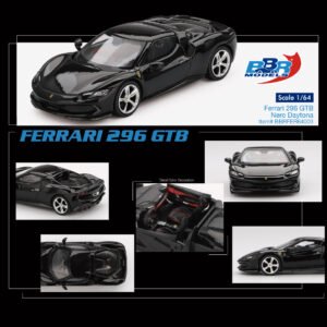 FERRARI 296 GTB NERO DAYTONA 2024, BBR, 1/64, BBRFER64003