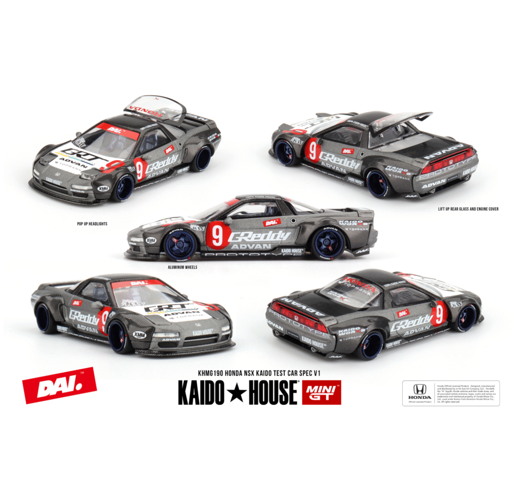 Honda NSX Kaido Test Car Spec V1 – MiniGT x Kaido House (1:64, KHMG190)